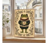 lianyibo pièce botanique grenouille pépinière mur Art toile affiche impression minimaliste fantaisiste art populaire esthétique décoration maison peinture 50x70 cm sans cadre