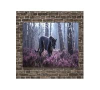 lianyibo Tableau élégant sur toile représentant une forêt florale violette (1 pièce), poster animalier pour salon, chambre, cuisine, bureau (80 x 120 cm, sans cadre)