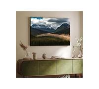 lianyibo toile murale représentant un paysage de montagne majestueux et enneigé une forêt luxuriante et verdoyante un paysage panoramique un cadre de 50 x 70 cm