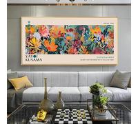 lianyibo Yayoi Kusama Toile Art Mural Art Abstrait Japonais Affiches Yayoi Kusama Peinture Murale Toile pour Salon Affiche 40x80cm cadre