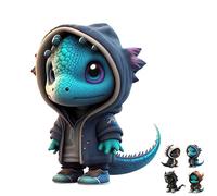 LIANZA Figurines de Dragon Cool, Sculpture de Dinosaure Mignonne, Statue de Dragon en résine, décorations de Bureau, Cadeau de créativité Unique pour Enfants et Hommes et Femmes (Blue)