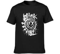 LIAO1999X Blink 182 Drawn Up Logo T Shirt T-Shirts à Manches Courtes(Medium)