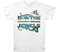 LIAO1999X Run The Jewels Men's White Shark Slim Fit T Shirt White T-Shirts à Manches Courtes(Large)