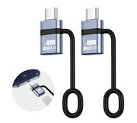 Liaoan Lot de 2 adaptateurs USB C vers USB 3.0, Thunderbolt 4/3 vers USB 3.0, compatible avec i-Phone 16 Pro Max, MacBook Pro Air 2023, i-Pad, Mini, iMac Surface et plus encore
