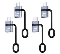 Liaoan Lot de 4 adaptateurs USB C vers USB 3.0, Thunderbolt 4/3 vers USB 3.0, compatible avec i-Phone 16 Pro Max, MacBook Pro Air 2023, i-Pad, Mini, iMac Surface et plus encore