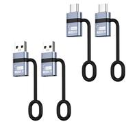Liaoan Lot de 4 adaptateurs USB C vers USB3.0, USB vers type C 3.0, Thunderbolt 4/3 vers USB 3.0, compatible avec i-Phone 16 Pro Max, MacBook Pro Air 2023, i-Pad, Mini, iMac Surface et plus encore