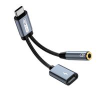 Liaoan Weiyu Adaptateur USB C vers Casque 3,5 mm et Chargeur, Compatible avec Phone 15 Pro Max Plus, S21, S22, S23, S24 Ultra, 2 en 1 USB C vers Prise 3,5 mm Femelle et Interface de Charge USB C pour