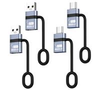 Liaoan Weiyu Lot de 4 adaptateurs USB C vers USB 3.0, adaptateur USB vers type C 3.0, Thunderbolt 4/3 vers USB 3.0, compatible avec i-Phone 16 Pro Max, MacBook Pro Air 2023, i-Pad, Mini, iMac Surface