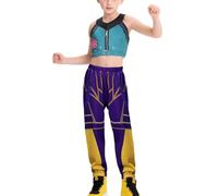 LIAOPUFUS Fille Nouveau Demon Pop Singer Hunters Costume Stage Outfit Set Halloween Cosplay Dress Up Pour Enfant 4-14 ans(3-vert,110)