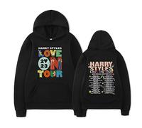 LIAOPUFUS Homme Sweat à Capuche 3D Imprimé Motif Harry Style Concert Love on Tour 2023 Hoodie pour des Amis Fans Populaire(M,001 Noir)