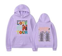 LIAOPUFUS Homme Sweat à Capuche 3D Imprimé Motif Harry Style Concert Love on Tour 2023 Hoodie pour des Amis Fans Populaire(3XL,011 Violet Noir)