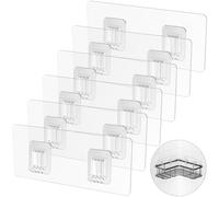 LIASDIVA 6 Pièces Adhésifs De Rechange pour Support Angle De Douche Crochets Adhésifs Puissants D'angle Étagère De Salle Bain Panier Porte Savon (Convient pour suspendre des bandes métalliques)