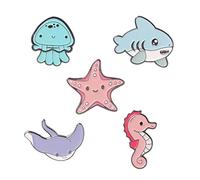 Liasun Adorable ensemble d'épinglettes en émail - Broche de dessin animé - Pour vêtements, sacs, sac à dos - Pour femme, Métal, Émail