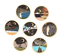 Liasun Ensemble d'épingles à revers en émail pour vêtements, sacs, sac à dos pour femme, Métal, émail