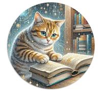 Liature Cat 1000 Pièces Casse-tête Fantastique Magique Puzzle Circulaire pour Adultes Et Enfants Classiques Uniques Qualité Supérieure 1000pcs (67.5x67.5cm)