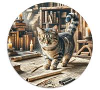 Liature Cat 1000 Pièces Casse-tête Fantastique Magique Puzzles Circulaires pour Adultes Et Enfants Classiques Cadeau Décompression 1000pcs (67.5x67.5cm)
