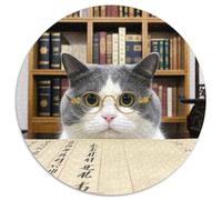 Liature Cat 1000 Pièces Puzzle Fantastique Magique Puzzle Rond pour Adultes Et Enfants Classiques Jeux De Défi Uniques Qualité Supérieure 1000pcs (67.5x67.5cm)