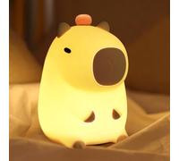 LIAVOP Veilleuse Capybara, Veilleuse Enfant Kawaii, Chambre d'Enfant, Rechargeable, Chronométrée, Cadeau Nouveau-né Fille