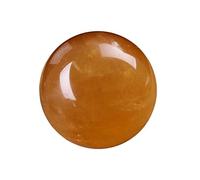 LIBAAZ Orange Calcite Naturel Cristal Perle Boule Quartz Cristal Pierre Sphère 4 CM Décoration Collier