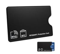 LIBAIDZ 1pcs Etui Protection Carte Bancaire,Protege Carte Bancaire Noir,Etui Carte Bancaire Anti Piratage,Protection NFC,Anti-RFID,Matériau PVC,pour Carte de Crédit,Carte d'Identité