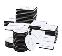 LIBAIDZ Lot de 60 pastilles adhésives double face extra fortes, double face, en mousse, ronds, rectangulaires, carrés