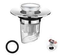 LIBAIJIAA Bouchon Lavabo Salle de Bain, Clapet Bonde Lavabo, Pop Up Filtre Vidange Baignoire Universel Sink Drain Plug With Anti-Clogging Anti-Odeur et Anti-Insectes Strainer.