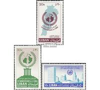 Liban 709I Un-711I Un (complète.Unusg.) Neuf avec Gomme Originale ** MNH 1961 15 Années Nations Unies (Timbres pour Les collectionneurs)
