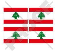Liban Drapeau Liban Libnan, Middle East, Lubnan 5,1 cm (50 mm) Vinyle Bumper-helmet Stickers, décalcomanies X4