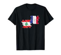 Liban France Drapeau Vintage Français Libanais T-Shirt