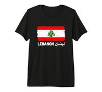 Liban Nom en Arabe Liban Drapeau Liban Drapeau Liban T-Shirt Haut de Gamme