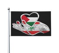 Liban Palestine Drapeau Libanais Palestinien Unityheartbeat Toutes Saisons Drapeau de Jardin Bannière de Jardin pour Jardin Décoration Extérieure Drapeaux Imprimés Double Face