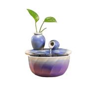 LIBANGRONG-888 Fontaine d’Intérieur Fontaine de méditation décorative for Table, Cascade for l'intérieur la Maison, Chambre à Coucher, Le Bureau, détente Fontaine Nature(Purple)