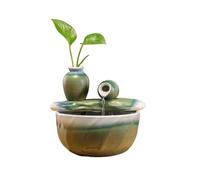 LIBANGRONG-888 Fontaine d’Intérieur Fontaine de méditation décorative for Table, Cascade for l'intérieur la Maison, Chambre à Coucher, Le Bureau, détente Fontaine Nature(Green)