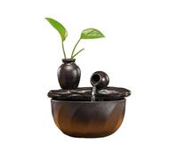 LIBANGRONG-888 Fontaine d’Intérieur Fontaine de méditation décorative for Table, Cascade for l'intérieur la Maison, Chambre à Coucher, Le Bureau, détente Fontaine Nature(Noir)