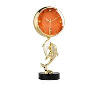 LIBANGRONG-888 Horloge de Bureau Horloge de Chambre à Coucher, Horloge siège en Strass, Bureau Salon, cheminée, décorative for la Maison, Pendule Horloge d'étagère(Orange,Petit)