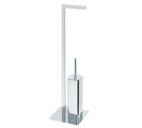 Libaro Ensemble brosse WC Bologna et porte-rouleau de papier toilette chromé brillant de qualité supérieure