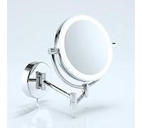 Libaro Miroir Cosmétique LED Modena - Miroir Mural à Maquillage Rotatif à 360° avec variateur, LED lumière du Jour et grossissement 3x/7x pour Un Maquillage Parfait