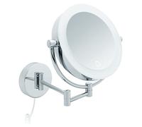 Libaro Tokyo XL Miroir de Maquillage Grand Grossissant x3 / x7 Lumineux à LED avec Fixation Murale et Variateur d'Intensité Tactile, Miroir Maquilleur Rond pour Salle de Bain - Extensible, Pivotant