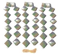 LIBAXIN Lot de 3 répulsifs anti-oiseaux réfléchissants - 7 cm x 7 cm par paquet - Répulsif holographique - En forme de losange - Oies pigeons - Pic - Façade - Sans cloches