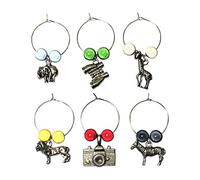 libbysmarketplace.com Lot de 6 Fait Main Safari Verre à vin Charms par Libby de Place de marché ~ à partir de Vendeur Britannique