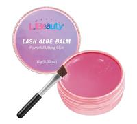 Libeauty Colle Rehaussement Cils, 10g Colle Sourcils, Lash Lift Colle Balm avec un Parfum de Fruits, Fraise, Fortement Collant et Séchant Rapidement, Adapté à L'utilisation en Salon