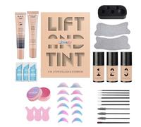 Libeauty Kit Rehaussement de Cils avec Teinture, Kit Rehaussement de Cils et Sourcils avec Baume, Teinture Cils Noire 2 en 1, Rehaussement Cils et Browlift Sourcil pour Maison et Salon