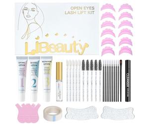 Libeauty Kit Rehaussement de Cils & Kit Brow Lift Sourcils - Lash Lift Kit Coréen avec Open-Eye Pads, Rehaussement des Cils Facile à la Maison ou en Salon, Outils Inclus pour DIY