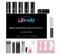 Libeauty Kit Rehaussement de Sourcil et Teinture Sourcil, 2 en 1 Make-up Kit, Parfait pour les Fêtes, les Mariages, les Bureaux et les Sports