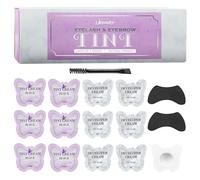 Libeauty Teinture Cils et Sourcils, Coloration Noir, Teinture pour Cils avec Brosse Double Tête, Application Facile à Domicile et en Salon