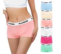 Libella Boxer Femme Coton Shorty Shorts Caleçons Femmes Lot de 6-Femme Boxer Shorties Culotte sans Couture Basics Panty Multicolore 3921C XL