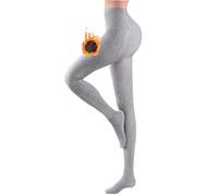 Libella Collants thermiques pour femme doublés en polaire hiver Collants câlins sans couture opaques collants d'hiver chauds tights multicolores 4174 Gris clair XL/XXL