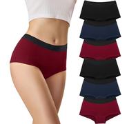 Libella Culotte Femme Coton Culottes Shorty Confort Slips Femme Culotte Boxer de Sport Shorts sous-vêtements Extensibles pour Femmes,Hipster Panties Confortable Ensemble Femme BRM-Mehrfarbig-3,L