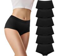 Libella Culotte Femme Coton Doux Elasticité Slips Shorts Shorty pour Femmes Sport Extensibles Décontracté Boxer sous-Vêtements Boxer Femmes Lot de 6 BL-Noir-6,M