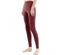 Libella Femme Long Leggings Pantalon coloré avec Taille Haute Tenue de Sport Coupe Slim en Coton Vêtements 4108 Vin Rouge L